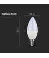 Ampoule LED E14 4W - angle de diffusion 200°