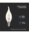 Ampoule flamme LED E14 4W - Filament, blanc chaud