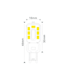 Ampoule LED G9 2W - 3000K (blanc chaud)