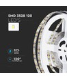 Ruban LED 5m 8W/m - 12V DC, 120 LED par mètre, 8mm de large