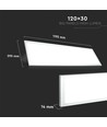 V-Tac panneau LED 120x30 - 29W, bord blanc, 120lm/W