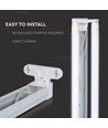 Réglette LED T8 150cm - Pour 2x tubes LED 150cm, IP20 intérieur