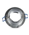 Kit Downlight MR16 ou GU10 - Sans source lumineuse, aluminium brossé, Perçage : Ø7,5 cm, Dimensions : Ø9,1 cm