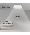 Plafonnier LED 15W - IP44, Ø20cm, rond