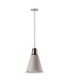 Suspension moderne V-Tac - Chrome + blanc sablé, Ø22 cm, E27