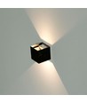 Applique murale LED 5W - IP65 extérieur, carrée, faisceau réglable, noir, source lumineuse incluse