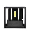 Applique murale LED 5W - IP65 extérieur, carrée, faisceau réglable, noir, source lumineuse incluse