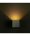 Applique murale LED 5W - IP65 extérieur, blanc, carré, angle de diffusion réglable, source lumineuse incluse
