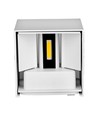 Applique murale LED 5W - IP65 extérieur, blanc, carré, angle de diffusion réglable, source lumineuse incluse