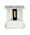 Applique murale LED 5W - IP65 extérieur, blanc, carré, angle de diffusion réglable, source lumineuse incluse