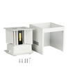 Applique murale LED 5W - IP65 extérieur, blanc, carré, angle de diffusion réglable, source lumineuse incluse