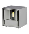 Applique murale LED 5W - IP65 extérieur, carrée, grise, angle de diffusion réglable, source lumineuse incluse