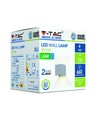 Applique murale LED 5W - IP65 extérieur, carrée, grise, angle de diffusion réglable, source lumineuse incluse