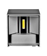 Applique murale LED 5W - IP65 extérieur, carrée, grise, angle de diffusion réglable, source lumineuse incluse