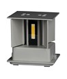 Applique murale LED 5W - IP65 extérieur, carrée, grise, angle de diffusion réglable, source lumineuse incluse