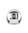 Applique murale 5W - IP65 extérieur, Ronde, angle de diffusion réglable, source lumineuse incluse, gris