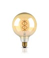 Ampoule globe LED E27 5W - Ø12,5cm, Filament carbone, blanc extra chaud