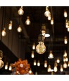 Ampoule globe LED E27 5W - Ø12,5cm, Filament carbone, blanc extra chaud