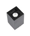 Plafonnier GU10 - IP20, carré, noir, sans source lumineuse