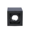 Plafonnier GU10 - IP20, carré, noir, sans source lumineuse