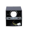 Plafonnier GU10 - IP20, carré, noir, sans source lumineuse