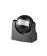Détecteur de mouvement - IP44 extérieur, compatible LED, noir, PIR infrarouge