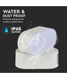 Applique murale LED 6W blanche - IP65 extérieur, Ovale, rotative à 350 degrés, source lumineuse incluse
