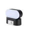 Applique murale LED 6W - IP65 extérieur, ovale, rotative à 350 degrés, noir, source lumineuse incluse