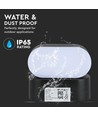 Applique murale LED 6W - IP65 extérieur, ovale, rotative à 350 degrés, noir, source lumineuse incluse