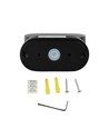 Applique murale LED 6W - IP65 extérieur, ovale, rotative à 350 degrés, noir, source lumineuse incluse