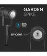 V-Tac lampe de jardin LED 12W - Noir, avec piquet, IP65, 230V