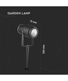 V-Tac lampe de jardin LED 12W - Noir, avec piquet, IP65, 230V