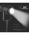V-Tac lampe de jardin LED 12W - Noir, avec piquet, IP65, 230V
