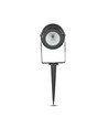 V-Tac lampe de jardin LED 12W - Noir, avec piquet, IP65, 230V