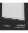 Outlet: Dalle LED 60x60, 32W - Hauteur: 13mm, 120lm/W, bord blanc