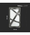 Applique murale E27 - IP54 extérieur, gris, sans source lumineuse