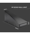 Applique murale LED 6W - IP65 extérieur, noir, source lumineuse incluse