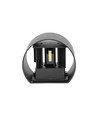 Applique murale LED 5W - IP65 extérieur, ronde, noire, angle de diffusion réglable, source lumineuse incluse