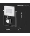 Projecteur LED 30W avec détecteur - Puce LED Samsung, lampe de travail
