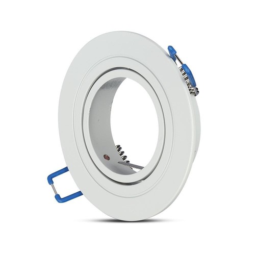 Kit Downlight MR16 ou GU10, sans source lumineuse, blanc mat, perçage : Ø7,5 cm, dimensions : Ø9,1 cm