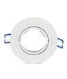 Kit Downlight MR16 ou GU10, sans source lumineuse, blanc mat, perçage : Ø7,5 cm, dimensions : Ø9,1 cm