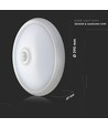 Lampe LED 12W à capteur - IP20 intérieur, puce LED Samsung, capteur PIR, source lumineuse incluse