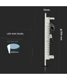 Panneau LED encastrable, 24W - Puce LED Samsung, Découpe : Ø28 cm, Dimensions : Ø30 cm