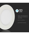 Panneau LED encastrable, 24W - Puce LED Samsung, Découpe : Ø28 cm, Dimensions : Ø30 cm