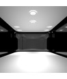 Spot LED 30W Ø22,5cm - Découpe : Ø19,5 cm, Dimensions : Ø22,5 cm, 3 cm de haut, Samsung LED chip