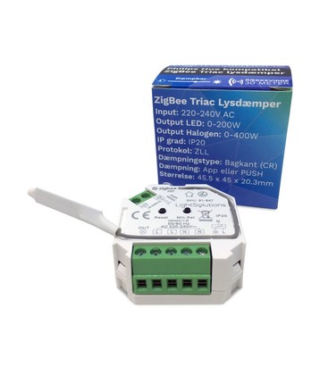 Mini variateur ZigBee Triac compact pour installation professionnelle nécessitant une conformité CE