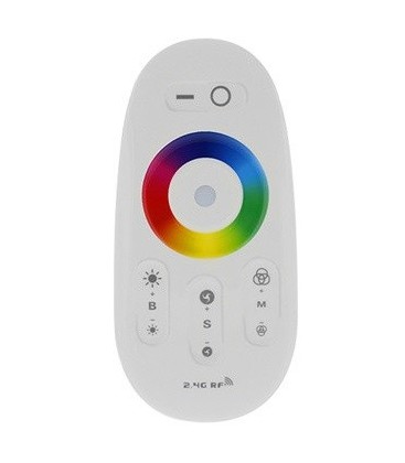 Télécommande RF compatible avec les systèmes de contrôle de rubans LED RGB.