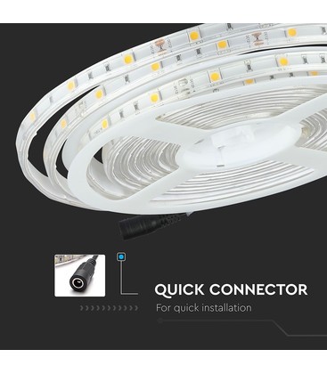 Installation d'un ruban LED flexible permettant le réglage de la température de couleur.