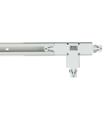 Installation d'un connecteur en T blanc pour système de rails LED