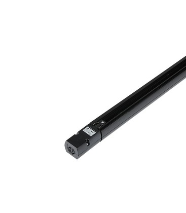 Rail de 1 mètre noir triphasé pour spots LED avec accessoires de connexion